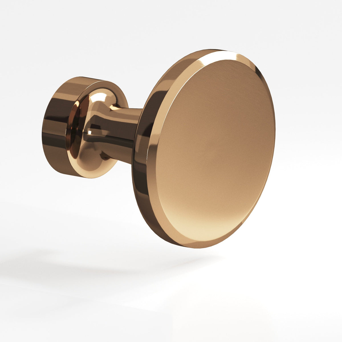 Colonial Bronze 153 Beveled Disc Knob, 1-3/8 in Diameter - Polished Bronze