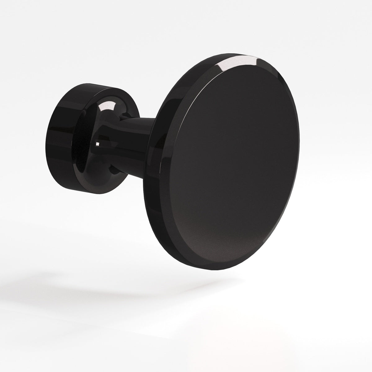 Colonial Bronze 151 Beveled Disc Knob, 1-1/16 in Diameter - Satin Black