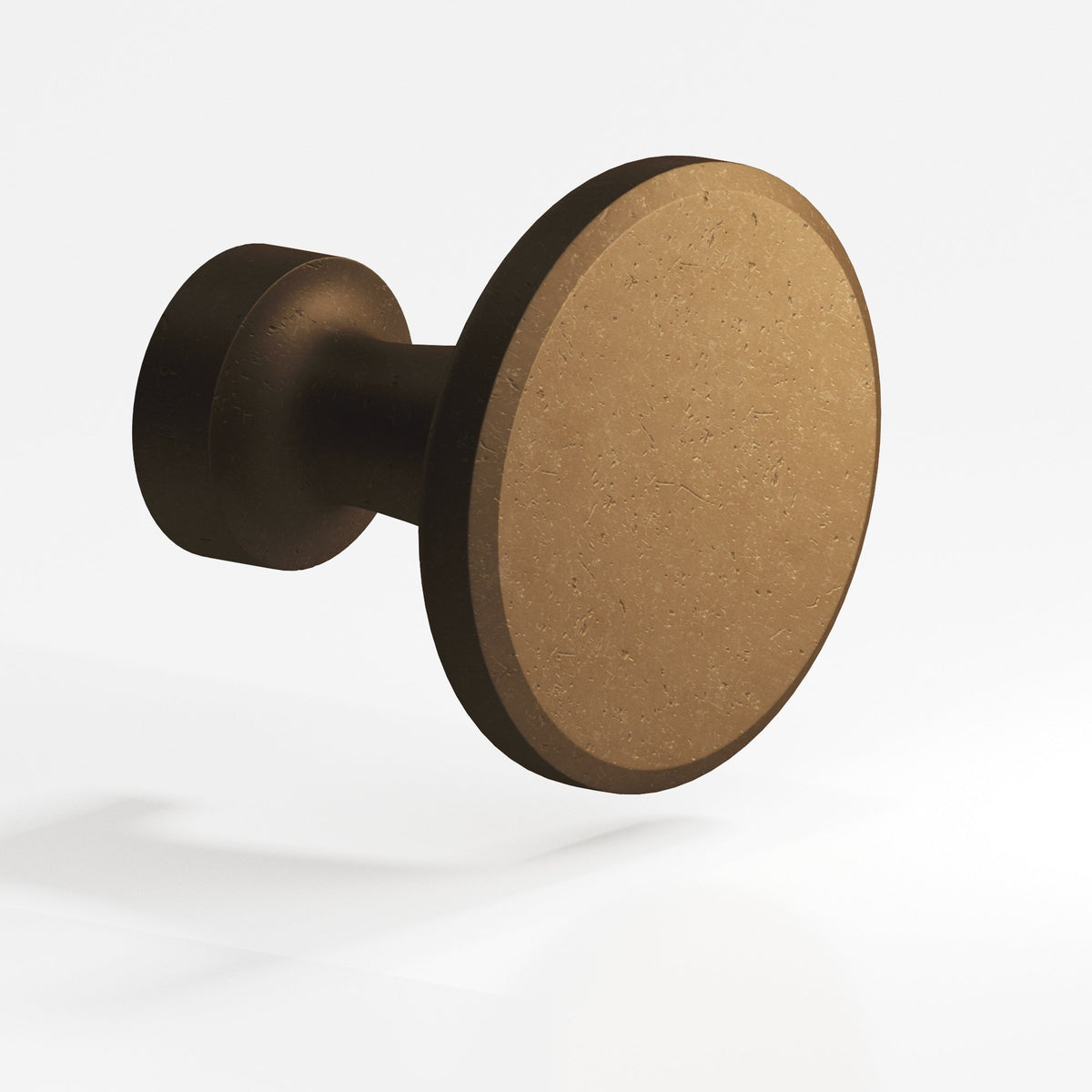 Colonial Bronze 152 Beveled Disc Knob, 1-1/4 in Diameter - Distressed Light Statuary Bronze