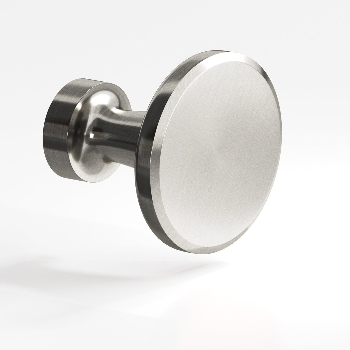 Colonial Bronze 151 Beveled Disc Knob, 1-1/16 in Diameter - Satin Nickel