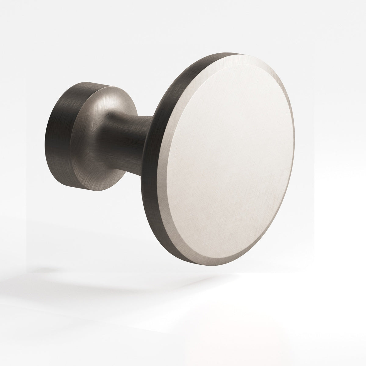 Colonial Bronze 152 Beveled Disc Knob, 1-1/4 in Diameter - Matte Satin Nickel