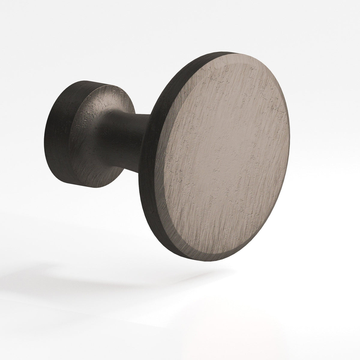Colonial Bronze 151 Beveled Disc Knob, 1-1/16 in Diameter - Distressed Pewter