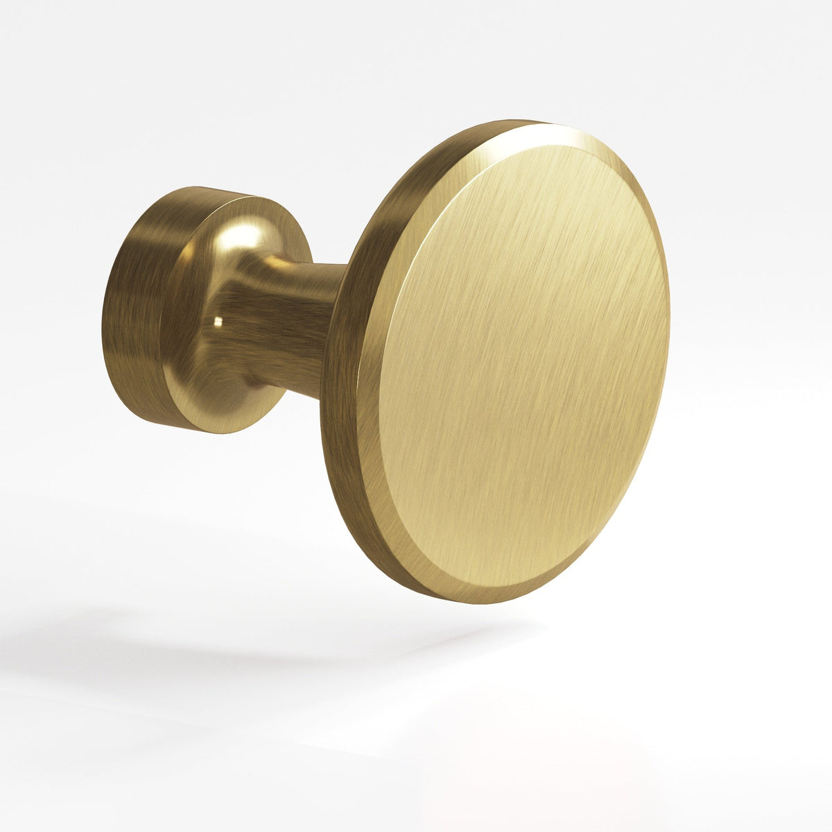 Colonial Bronze 153 Beveled Disc Knob, 1-3/8 in Diameter - Antique Brass