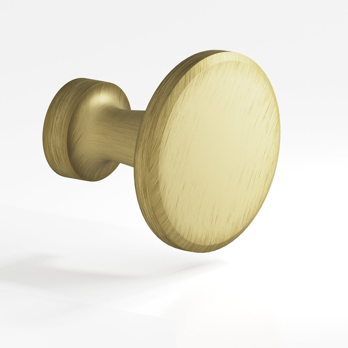 Colonial Bronze 153 Beveled Disc Knob, 1-3/8 in Diameter - Matte Antique Satin Brass