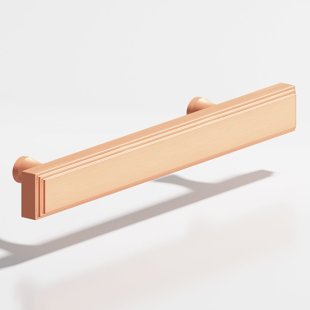 Colonial Bronze 941 Stepped Rectangular Pull with Flared Posts, 3/4 x 3/8 in Cross Section - Matte Satin Copper