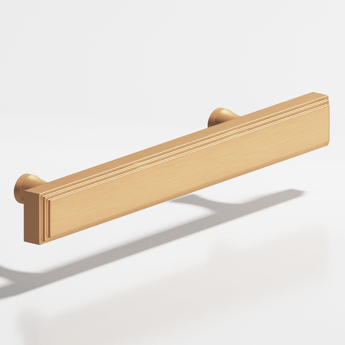 Colonial Bronze 941 Stepped Rectangular Pull with Flared Posts, 3/4 x 3/8 in Cross Section - Matte Satin Bronze