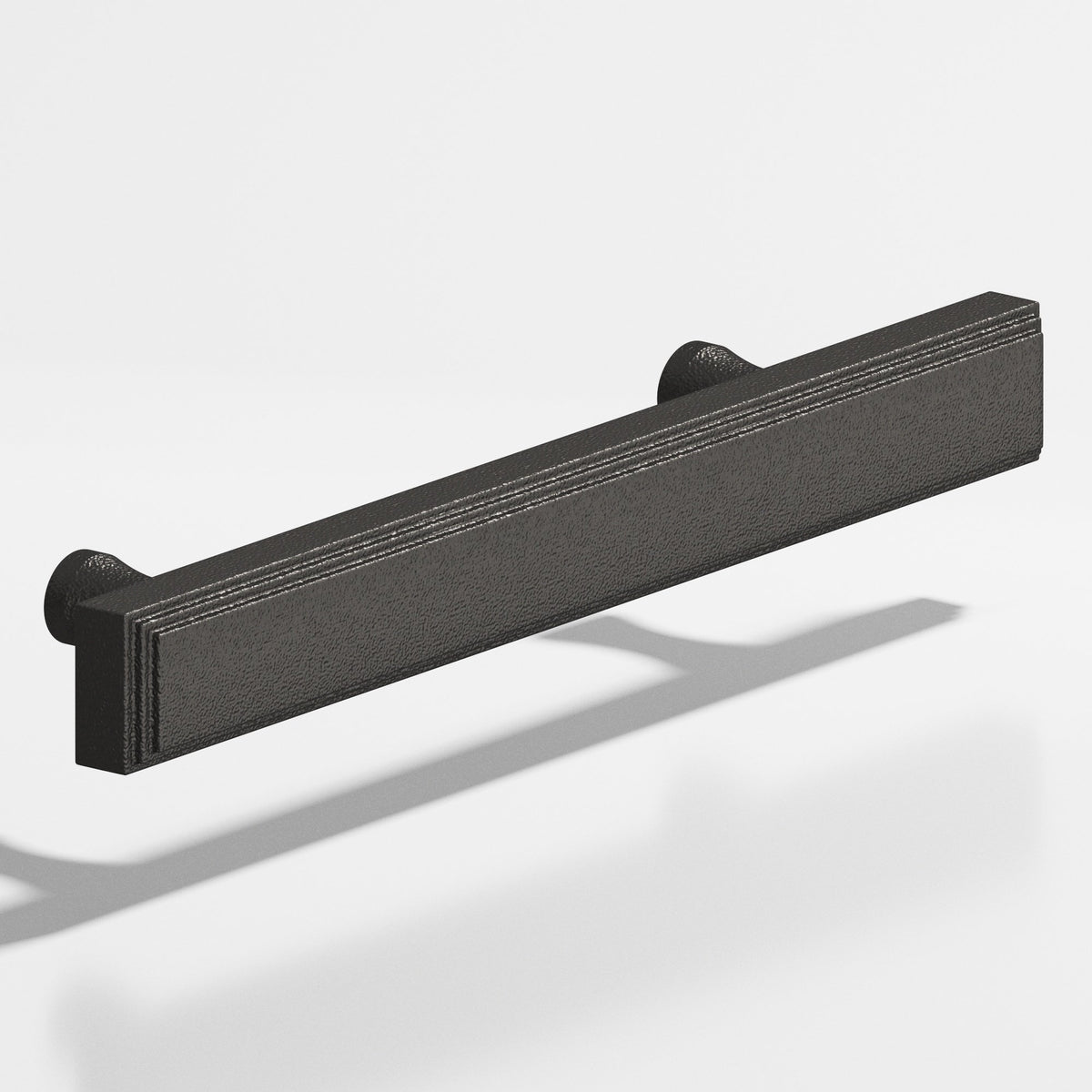 Colonial Bronze 941 Stepped Rectangular Pull with Flared Posts, 3/4 x 3/8 in Cross Section - Frost Black™