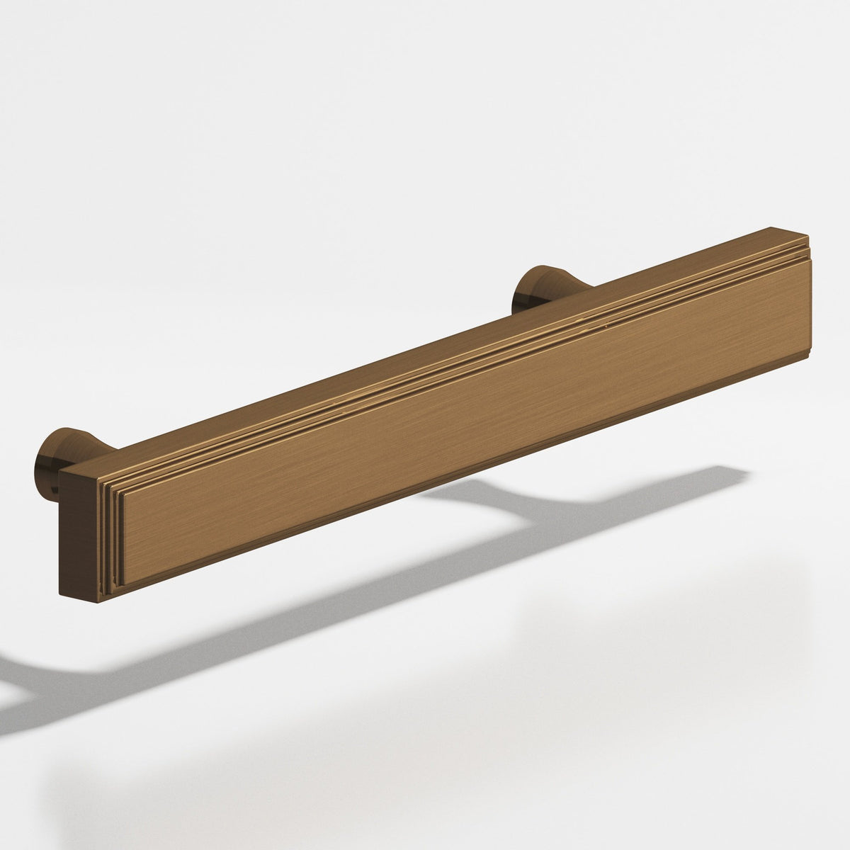 Colonial Bronze 941 Stepped Rectangular Pull with Flared Posts, 3/4 x 3/8 in Cross Section - Light Statuary Bronze