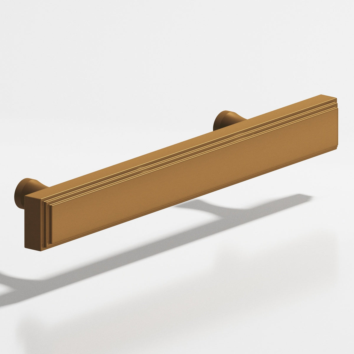 Colonial Bronze 941 Stepped Rectangular Pull with Flared Posts, 3/4 x 3/8 in Cross Section - Matte Light Statuary Bronze