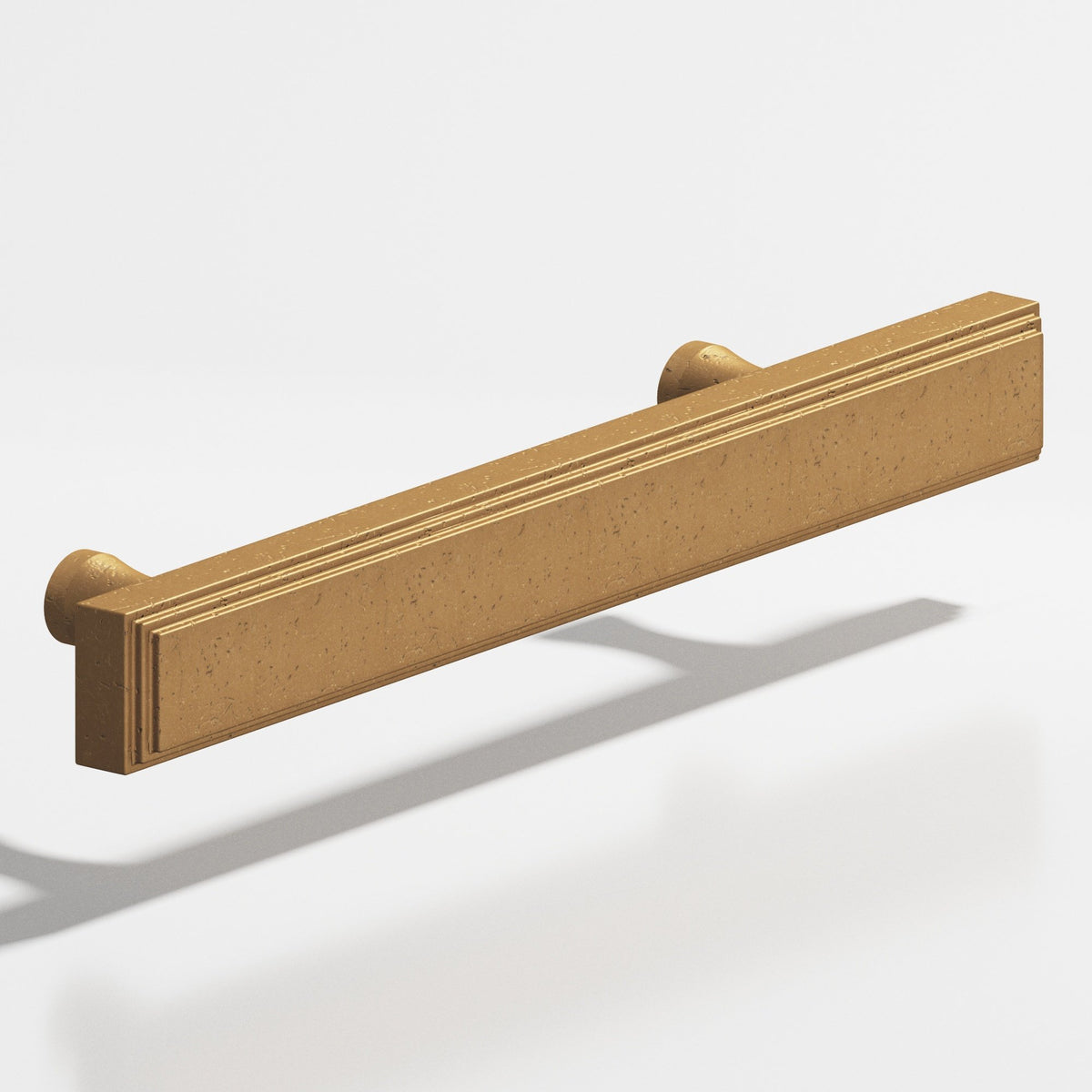 Colonial Bronze 941 Stepped Rectangular Pull with Flared Posts, 3/4 x 3/8 in Cross Section - Distressed Light Statuary Bronze