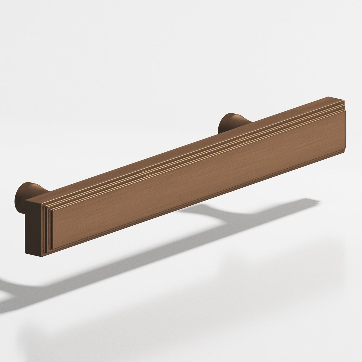 Colonial Bronze 941 Stepped Rectangular Pull with Flared Posts, 3/4 x 3/8 in Cross Section - Matte Oil Rubbed Bronze