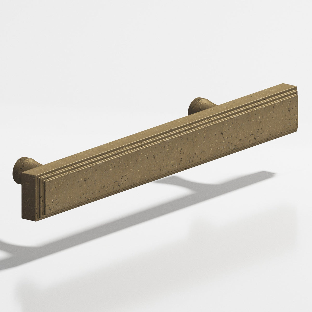 Colonial Bronze 941 Stepped Rectangular Pull with Flared Posts, 3/4 x 3/8 in Cross Section - Distressed Oil Rubbed Bronze