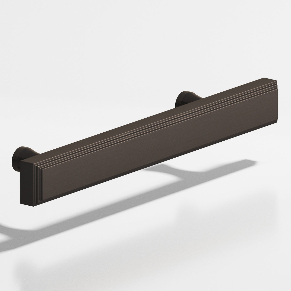 Colonial Bronze 941 Stepped Rectangular Pull with Flared Posts, 3/4 x 3/8 in Cross Section