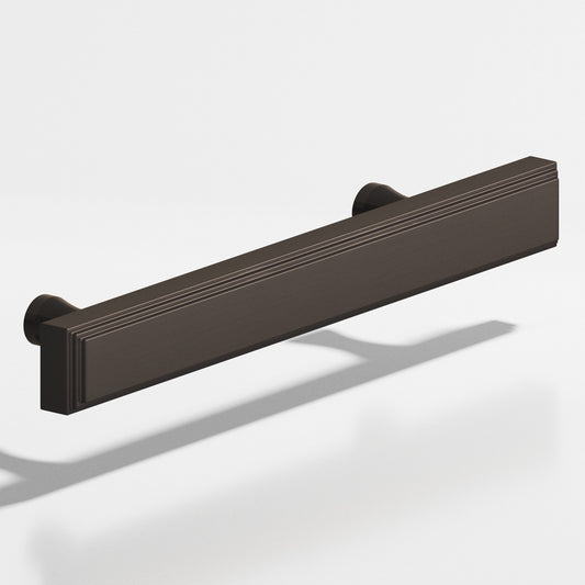 Colonial Bronze 941 Stepped Rectangular Pull with Flared Posts, 3/4 x 3/8 in Cross Section