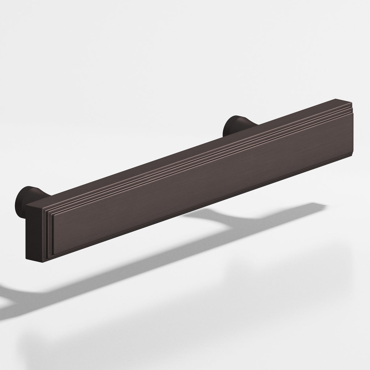 Colonial Bronze 941 Stepped Rectangular Pull with Flared Posts, 3/4 x 3/8 in Cross Section - Matte Dark Statuary Bronze