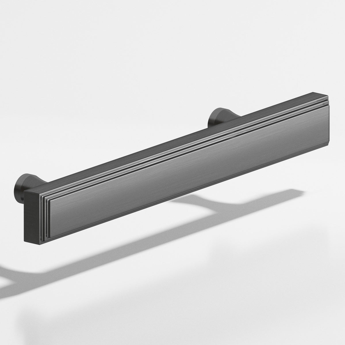 Colonial Bronze 941 Stepped Rectangular Pull with Flared Posts, 3/4 x 3/8 in Cross Section - Graphite