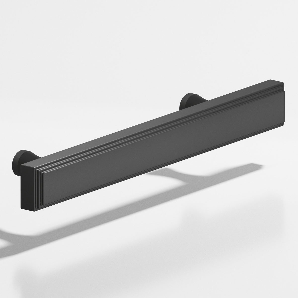 Colonial Bronze 941 Stepped Rectangular Pull with Flared Posts, 3/4 x 3/8 in Cross Section - Matte Graphite