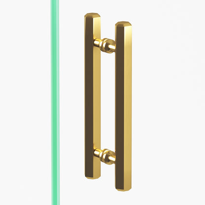 Colonial Bronze 323 Hexagonal Pull with Flared Posts, 1 in Diameter - Back-to-Back Shower Door Pull Kit