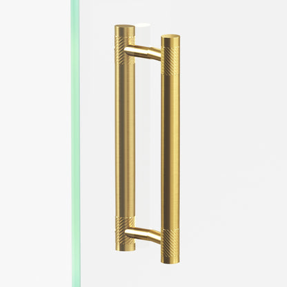 Colonial Bronze 547 Banded Single-Knurl Pull with Straight Posts, 3/4 in Diameter - Back-to-Back Shower Door Pull Kit