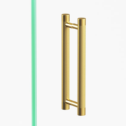 Colonial Bronze 565 Diamond-Knurl Pull with Straight Posts, 3/4 in Diameter - Back-to-Back Shower Door Pull Kit