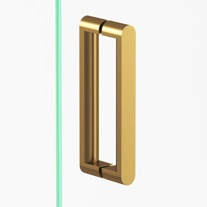 Colonial Bronze 765 Square Pull with Rounded Back and Ends, 1 x 3/4 in Cross Section - Back-to-Back Shower Door Pull Kit