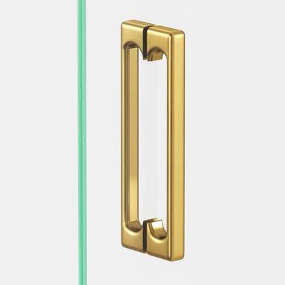 Colonial Bronze 3731 Radiused Rectangular Pull with Scalloped Legs, 5/8 x 3/8 in Cross Section - Back-to-Back Shower Door Pull Kit