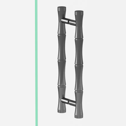 Colonial Bronze 262 Bamboo Pull with Straight Posts - Back-to-Back Shower Door Pull Kit