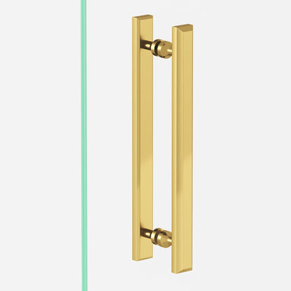 Colonial Bronze 276 Rectangular Beveled Pull with Flared Posts, 1-1/4 x 1/2 in - Back-to-Back Shower Door Pull Kit