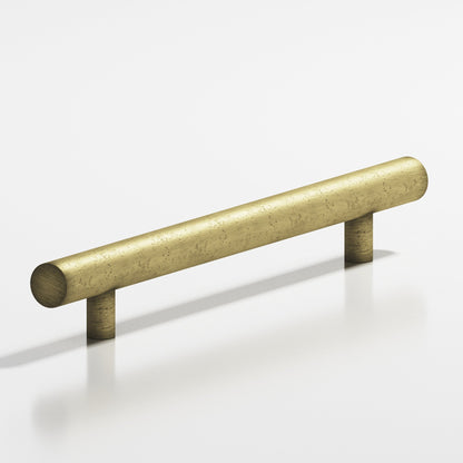 Colonial Bronze 242 Round Pull with Straight Posts - Distressed Antique Brass