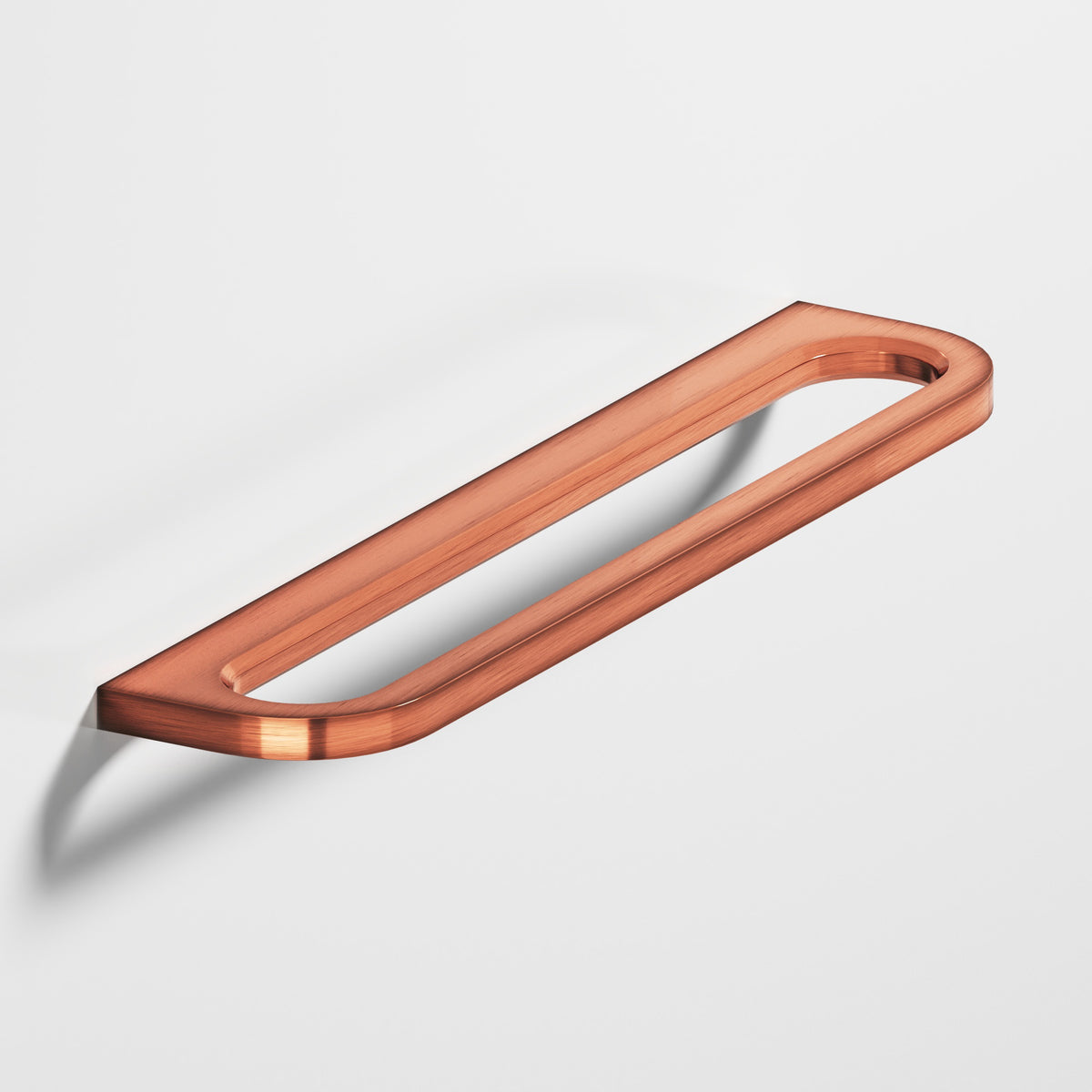 Colonial Bronze 882 Rounded Front Racetrack Pull, 2 in Projection - Antique Copper