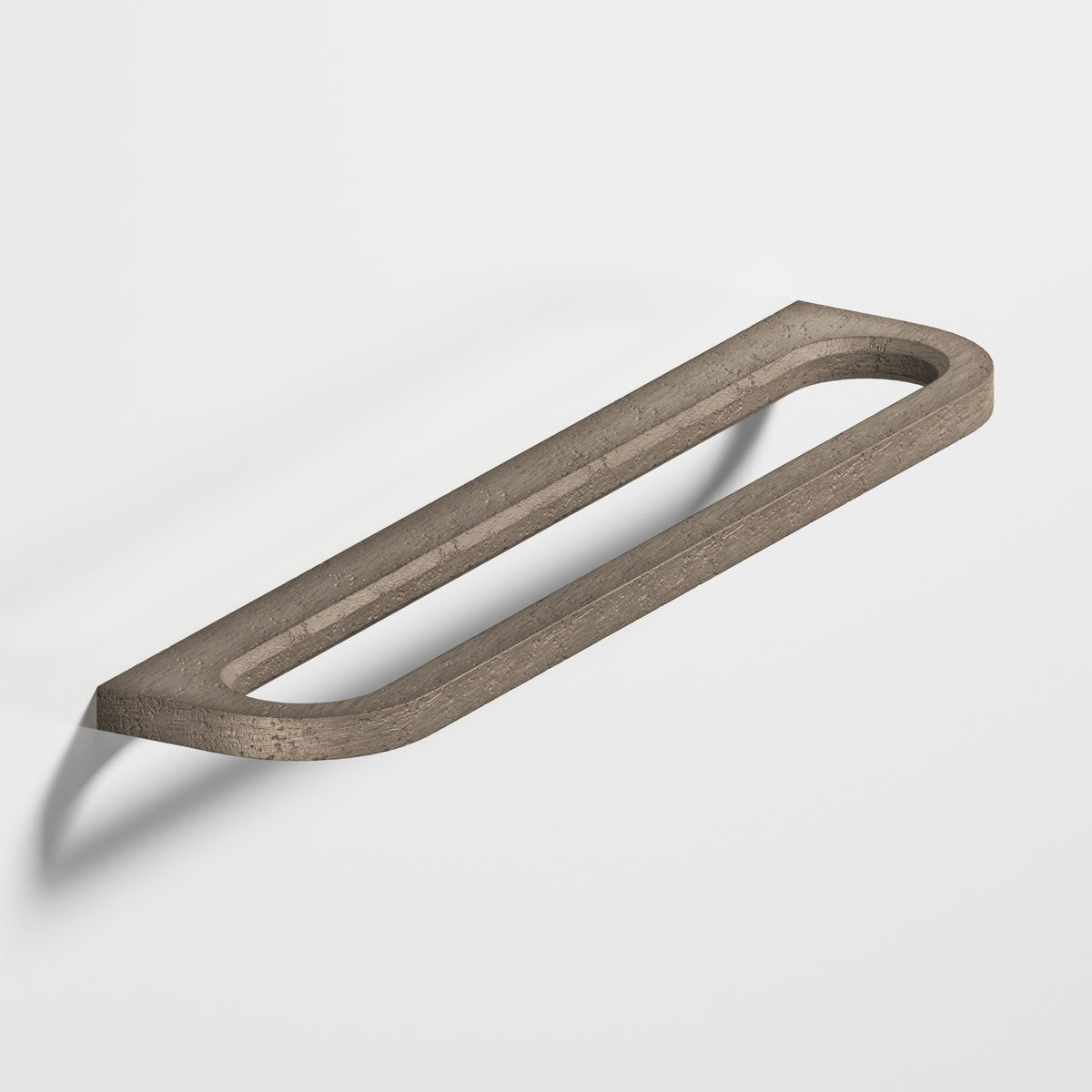 Colonial Bronze 881 Rounded Front Racetrack Pull, 1-3/4 in Projection - Distressed Pewter