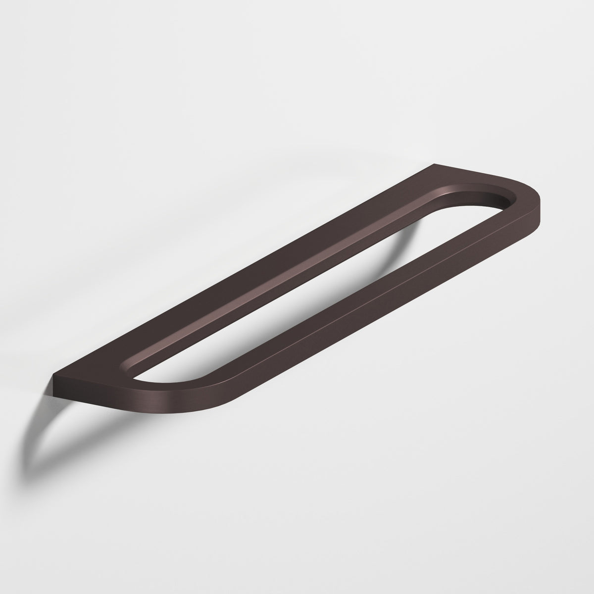 Colonial Bronze 882 Rounded Front Racetrack Pull, 2 in Projection - Matte Dark Statuary Bronze