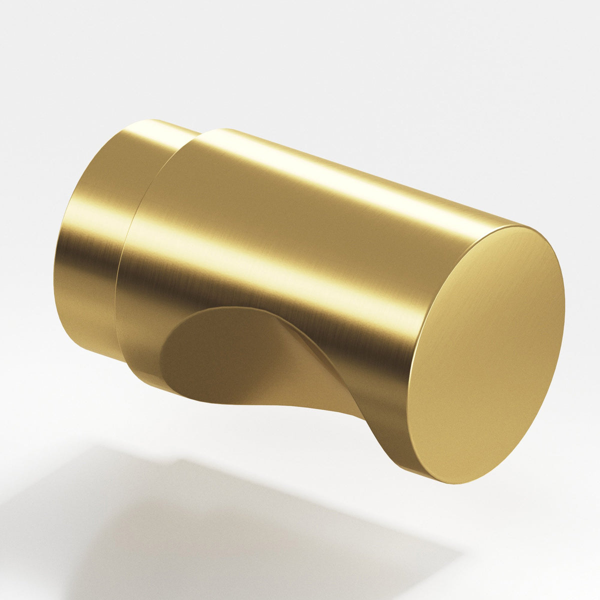 Colonial Bronze 144 Cylinder Knob, 1/2 in Diameter - Satin Brass