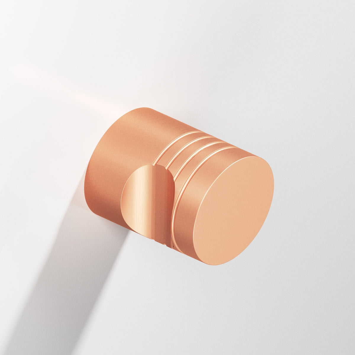 Colonial Bronze 105 Round Grooved Knob, 1 in Diameter - Matte Satin Copper