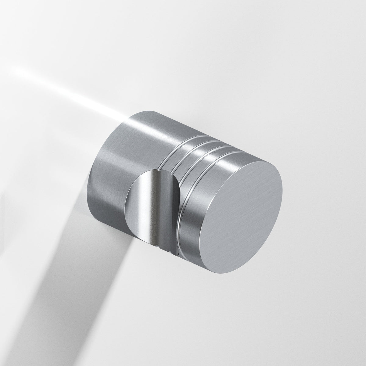 Colonial Bronze 104 Round Grooved Knob, 3/4 in Diameter - Satin Chrome