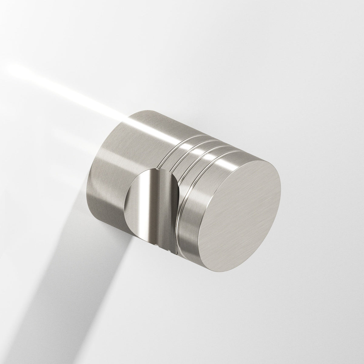 Colonial Bronze 105 Round Grooved Knob, 1 in Diameter - Satin Nickel