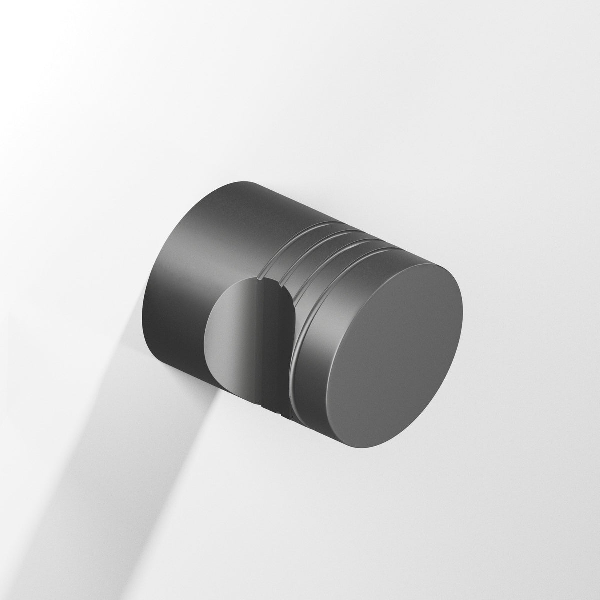 Colonial Bronze 105 Round Grooved Knob, 1 in Diameter - Matte Graphite