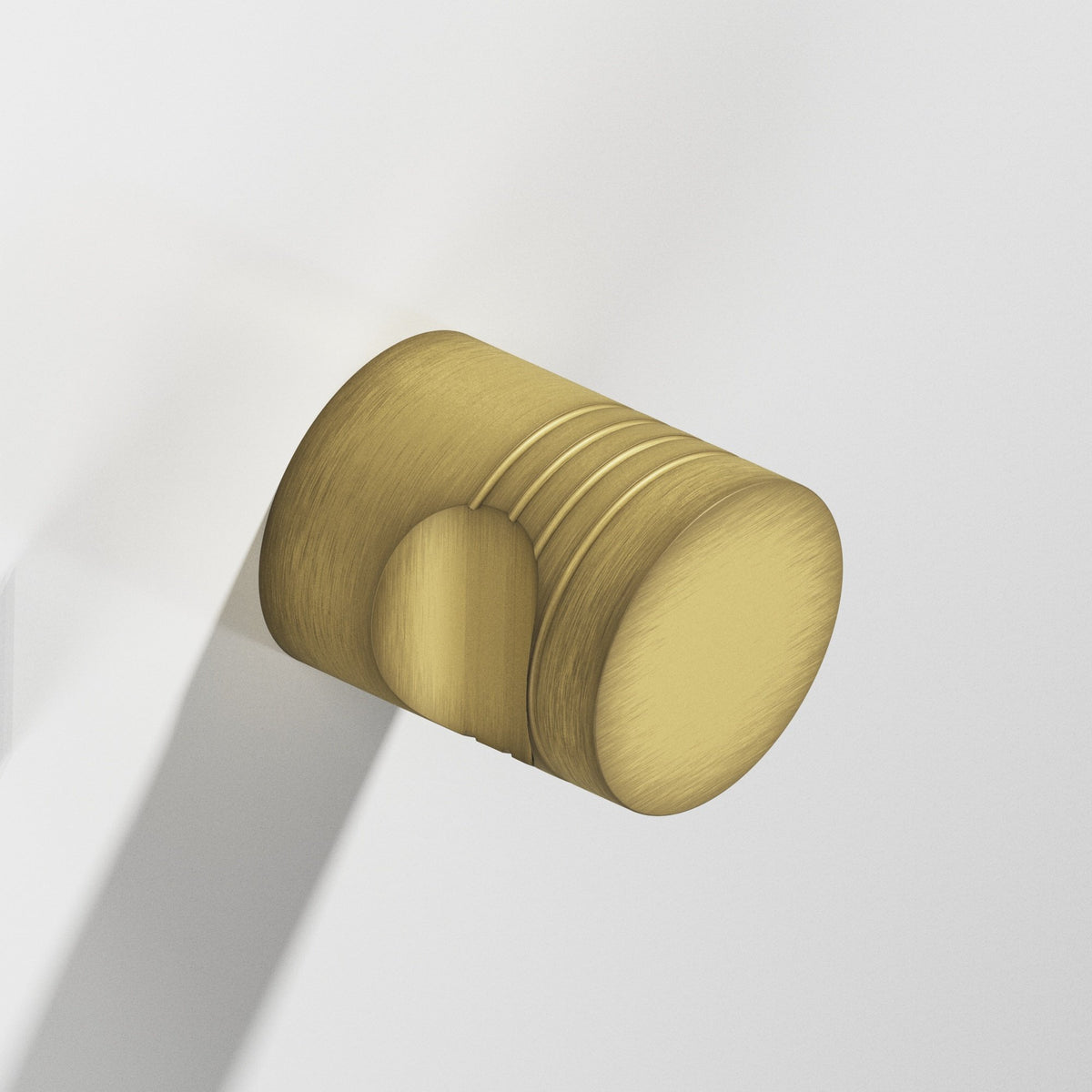 Colonial Bronze 104 Round Grooved Knob, 3/4 in Diameter - Matte Antique Satin Brass