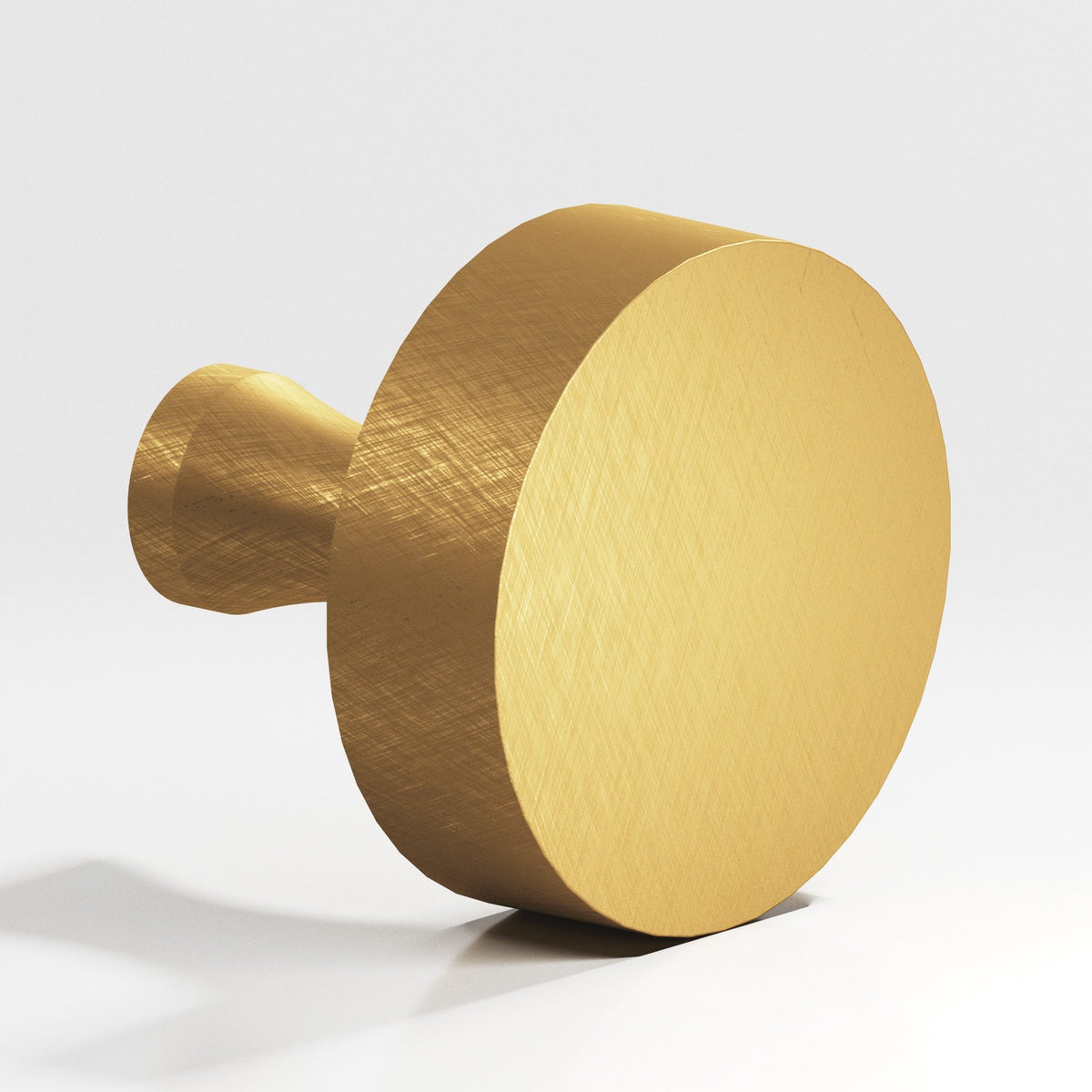 Colonial Bronze 110 Round Knob with Flared Post, 1 in Diameter - Weathered Brass