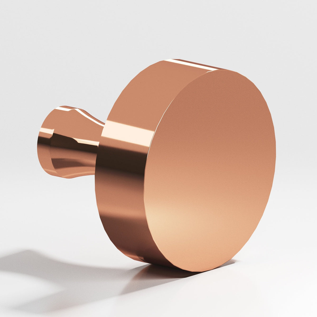 Colonial Bronze 110 Round Knob with Flared Post, 1 in Diameter - Polished Copper