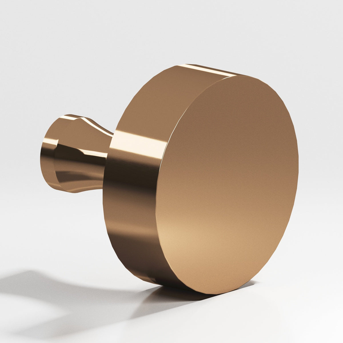 Colonial Bronze 110 Round Knob with Flared Post, 1 in Diameter - Polished Bronze