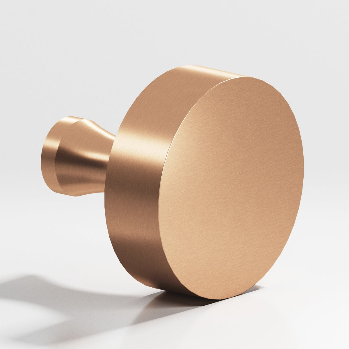 Colonial Bronze 110 Round Knob with Flared Post, 1 in Diameter - Satin Bronze
