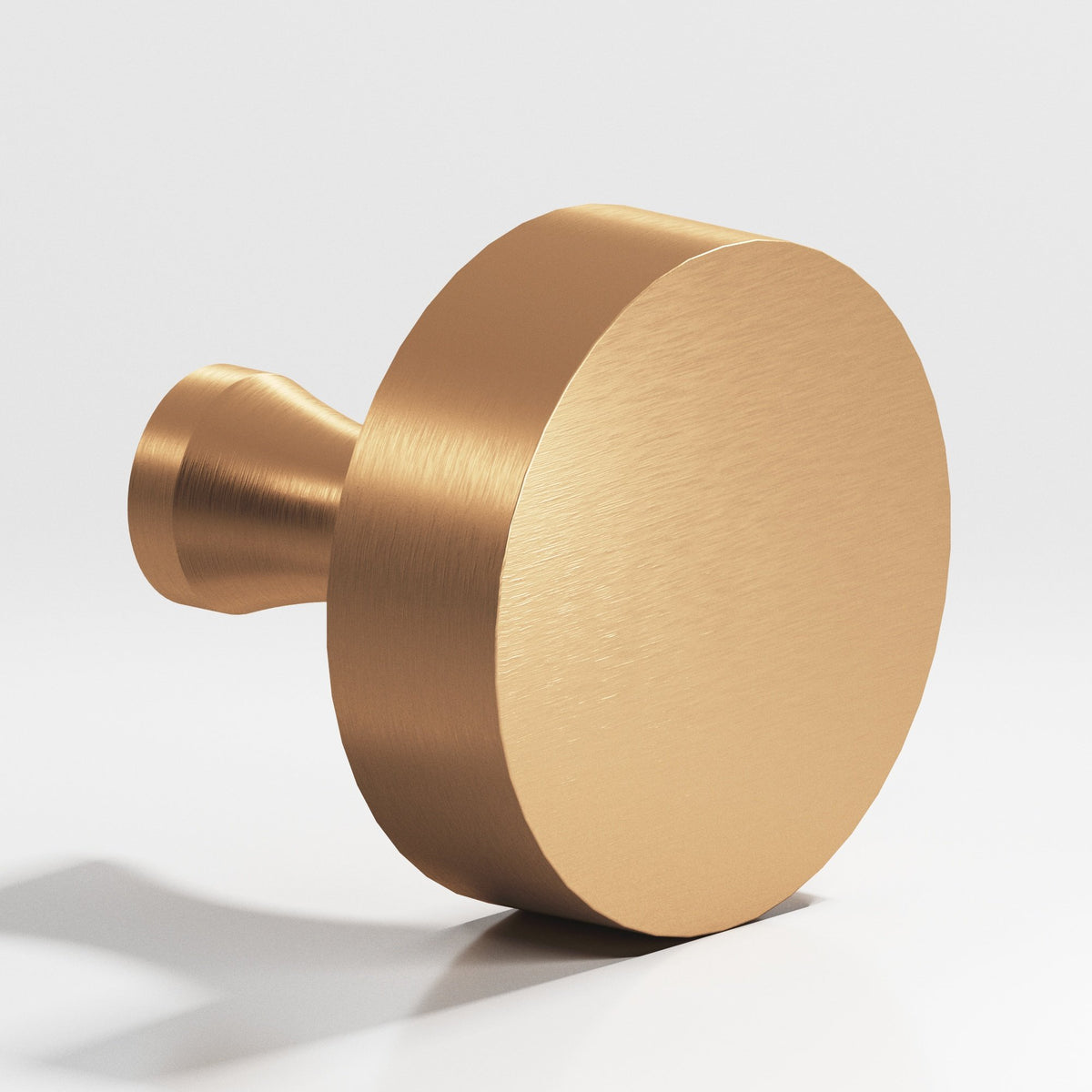 Colonial Bronze 110 Round Knob with Flared Post, 1 in Diameter - Matte Satin Bronze
