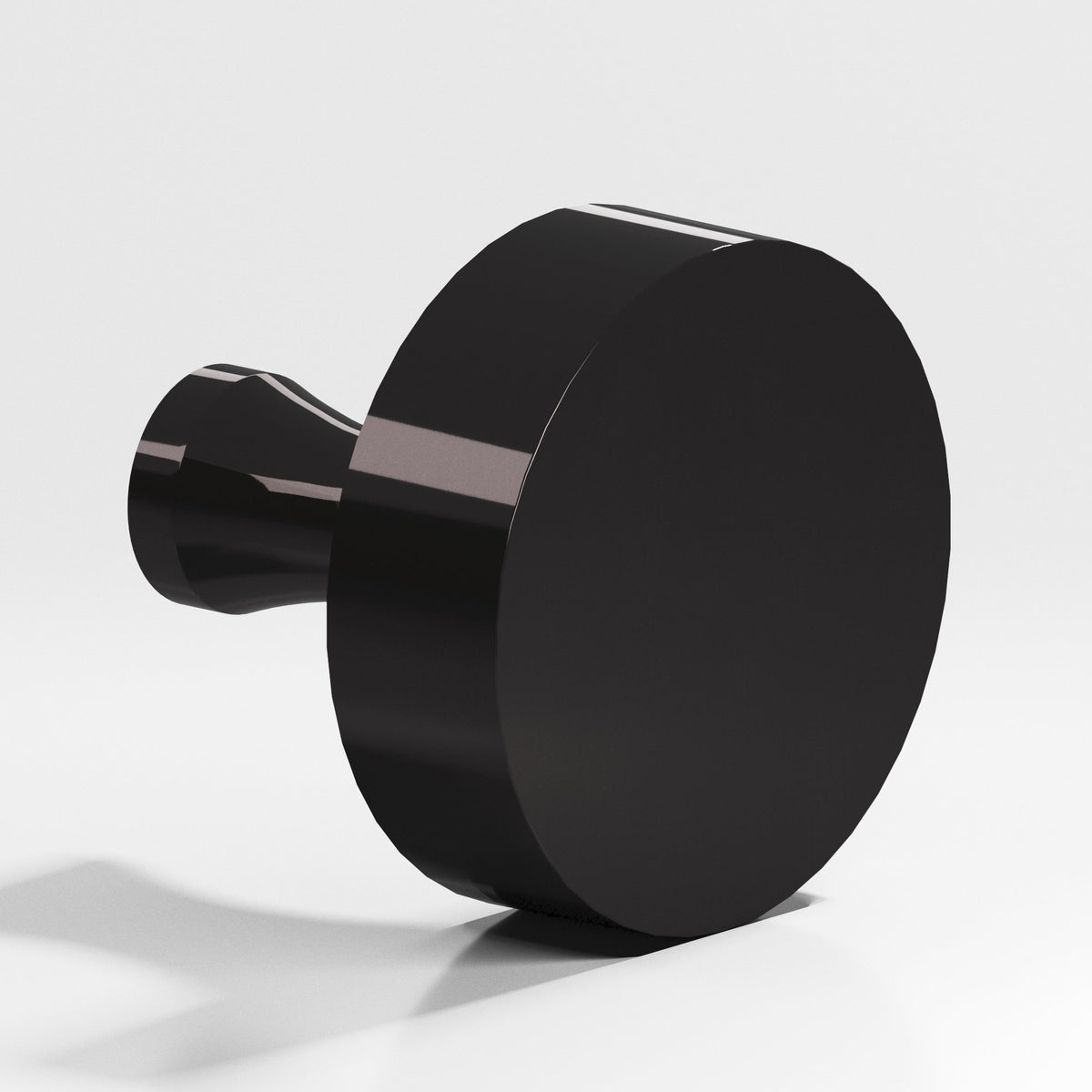 Colonial Bronze 110 Round Knob with Flared Post, 1 in Diameter - Satin Black