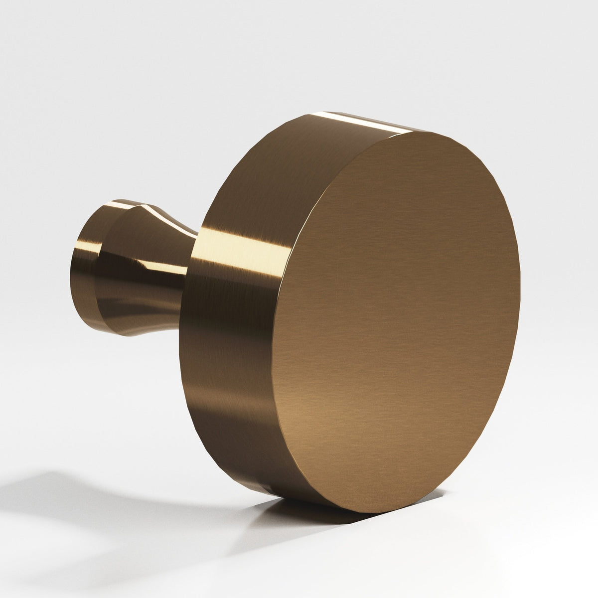 Colonial Bronze 110 Round Knob with Flared Post, 1 in Diameter - Light Statuary Bronze