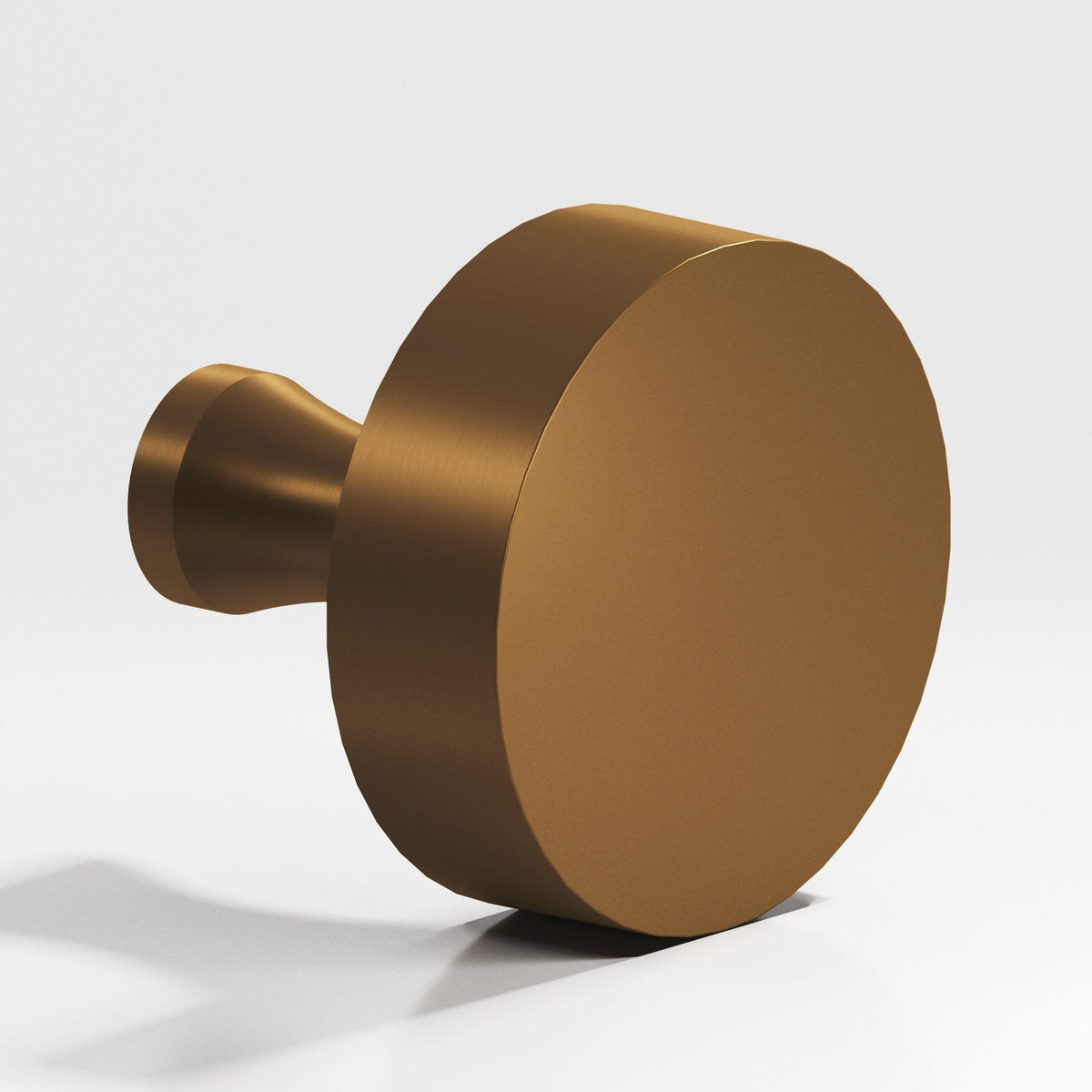 Colonial Bronze 110 Round Knob with Flared Post, 1 in Diameter - Matte Light Statuary Bronze