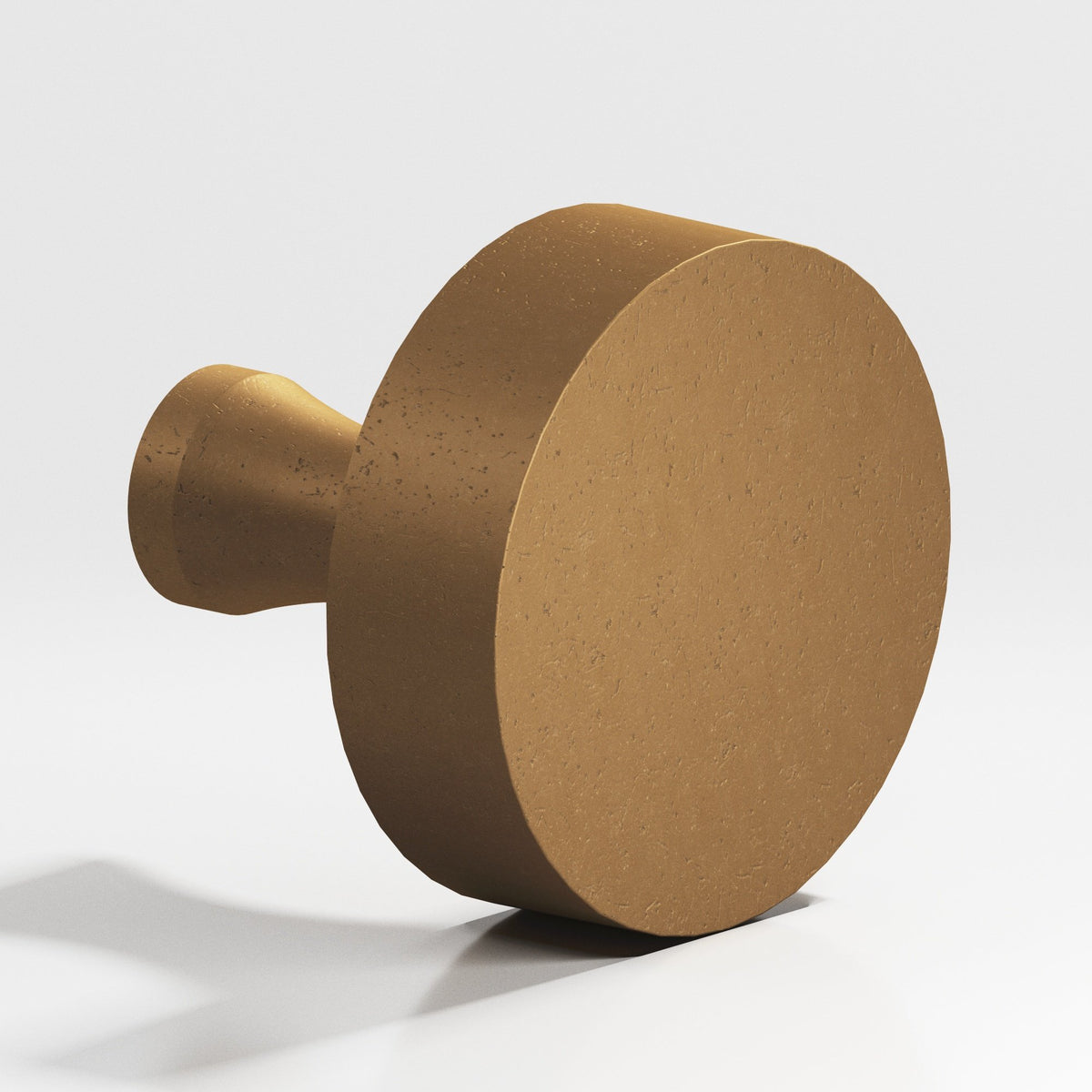 Colonial Bronze 110 Round Knob with Flared Post, 1 in Diameter - Distressed Light Statuary Bronze