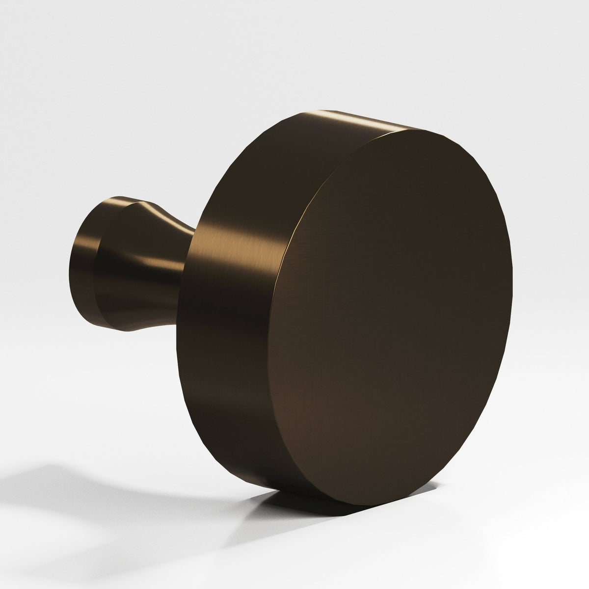 Colonial Bronze 110 Round Knob with Flared Post, 1 in Diameter - Oil Rubbed Bronze