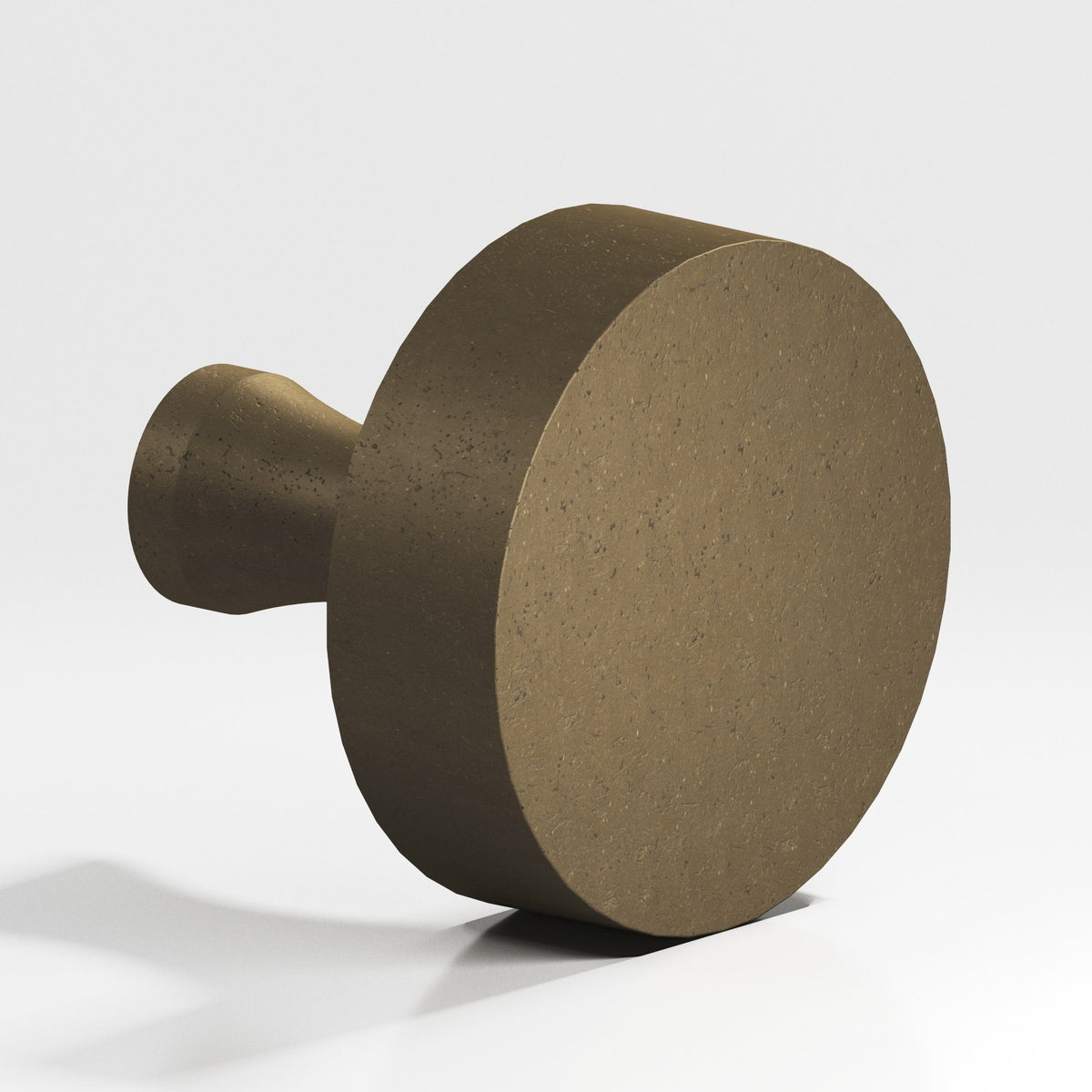 Colonial Bronze 110 Round Knob with Flared Post, 1 in Diameter - Distressed Oil Rubbed Bronze