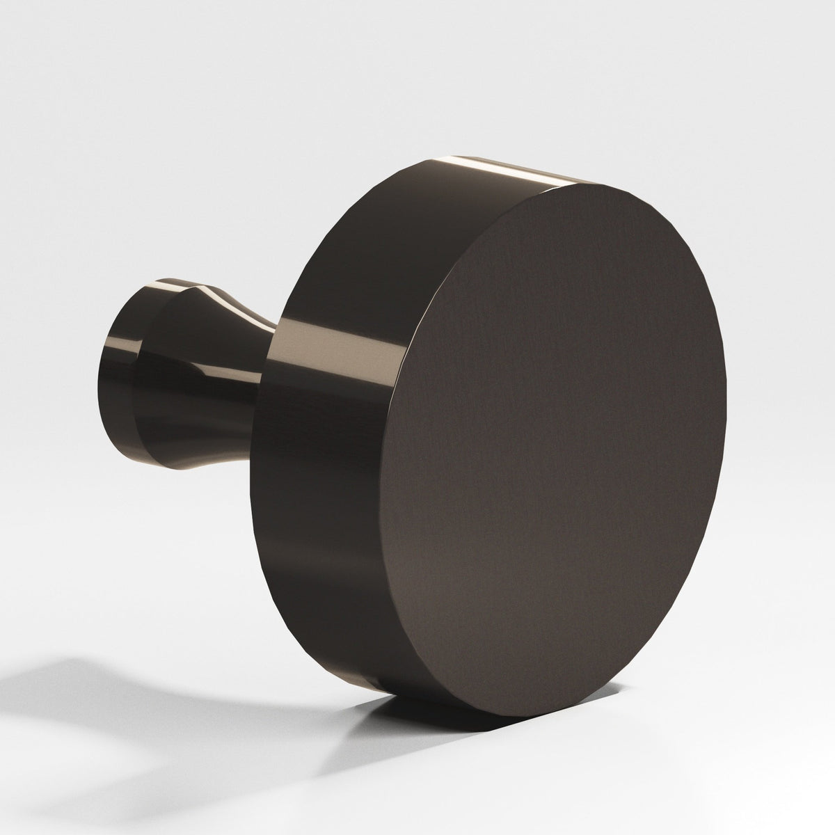Colonial Bronze 110 Round Knob with Flared Post, 1 in Diameter - Dark Statuary Bronze